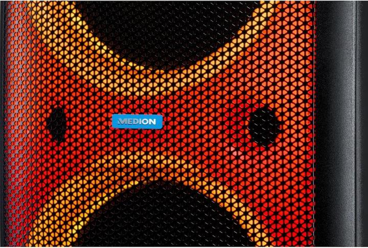 Produktbild Medion P61080 party sound system partyspeakers incl. microfoon, karaoke, oplaadbare batterij, Bluetooth, ec (4 h, Netzbetrieb)