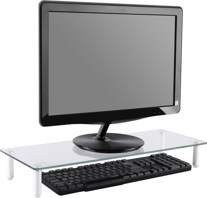 Image du produit equip Réhausseur de table pour moniteur jusqu'à 20kg Table en verre blanc