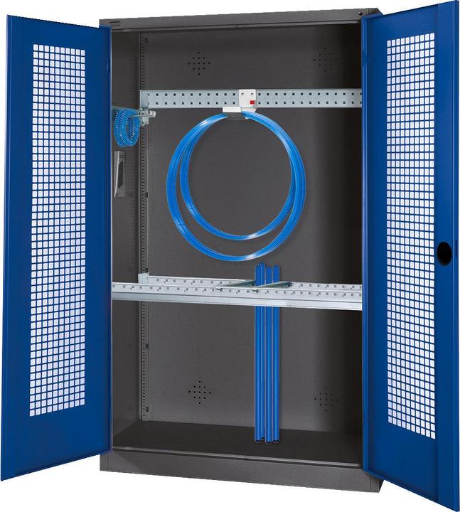 Actual product image C+P Modular sports equipment cabinet with basic equipment (HxWxD: 195x120x50 cm, with perforated hinged