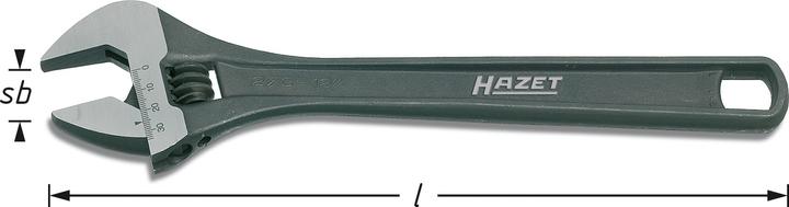 Produktbild HAZET Einmaulschlüssel ∙ verstellbar 279-8 ∙ Aussen Sechskant Profil (23 mm)