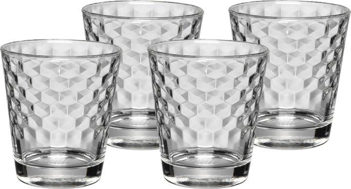 Produktbild WMF Wassergläser Set 4tlg Gläser 265ml Wabenmuster Kristallglas hitzebeständig (0.23 l, 4 x)