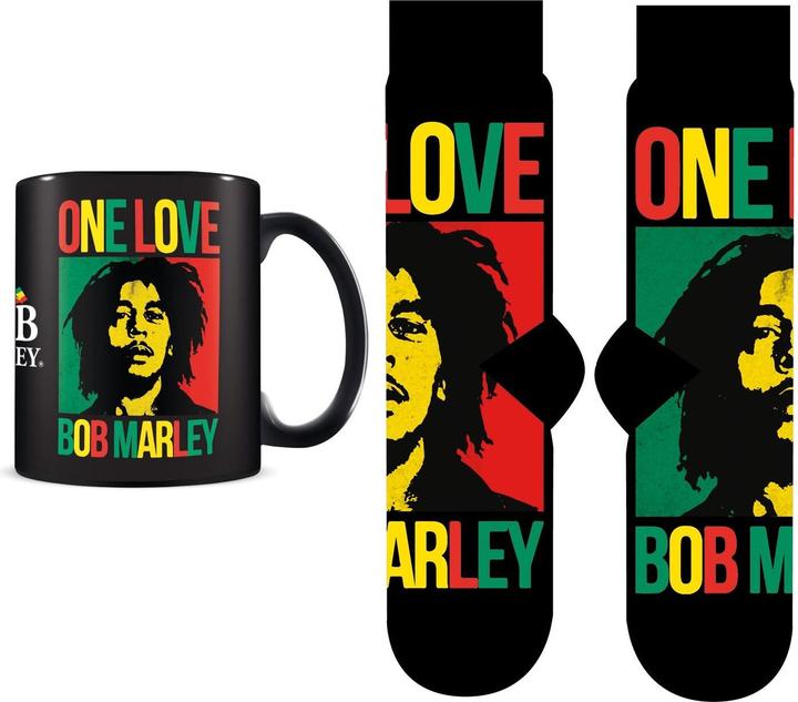 Image du produit Pyramid Bob Marley - Coffret cadeau avec tasse 315ml et paire de chaussette UE 41-45 One Love (315 ml, 1 x)