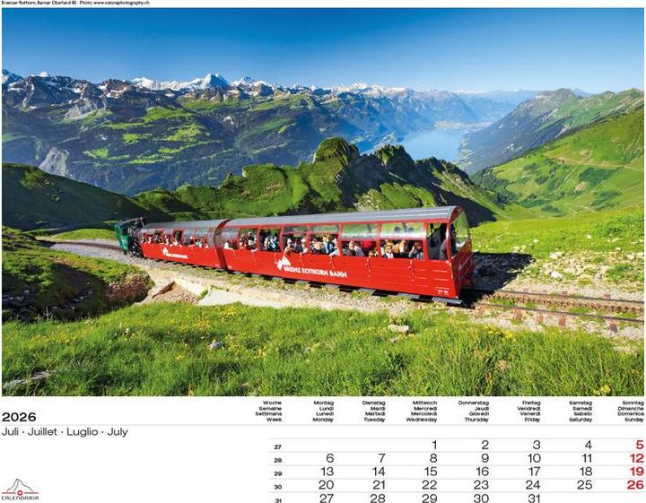 Immagine prodotto Schweiz-Suisse-Svizzera-Switzerland 2026 (40 x 31 cm, Copertina rigida, Francese, Tedesco)