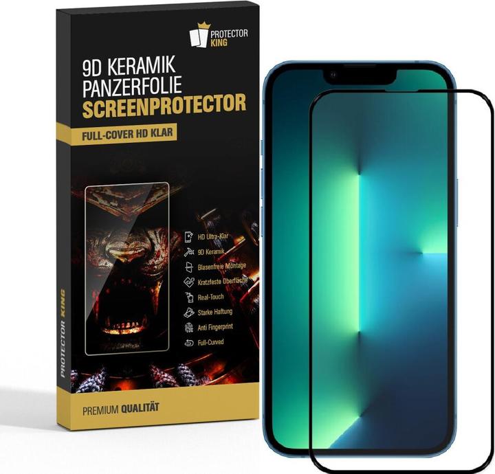 Produktbild Protectorking 3x Ceramic-Glass Full Cover HD Klar (3 Stück, Apple iPhone 13)