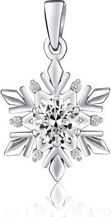Produktbild Silvego Silver pendant Snowflake with Swarovski zircons JJJP0811
