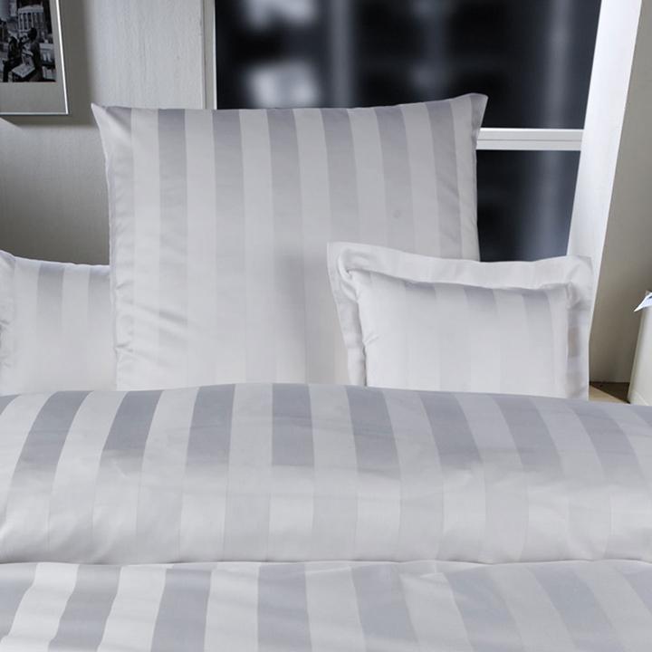 Actual product image Curt Bauer Damask bed linen Como white (Duvet cover, 135x200 cm (80x80 cm))