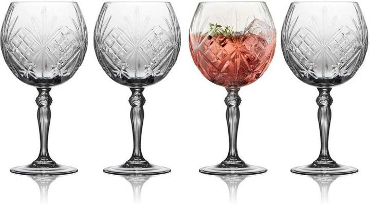 Lyngby Melodia gin & tonic glass 4 pcs. 65 cl (6.50 dl, 4 x, Gin glasses)