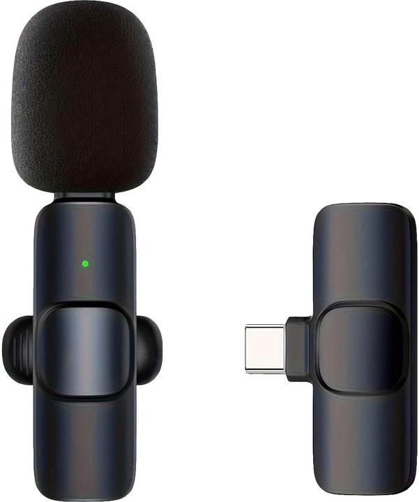 Image du produit PhoneLook Microphone cravate sans fil Bluetooth rechargeable USB-C pour smartphone et tablette avec enregistre