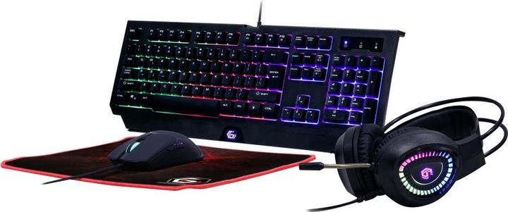Actual product image Gembird Gaming SetinchPhantominch with 4in1 backlight keyboard mouse pad GGS-UMGL4-01 (US, Cable)