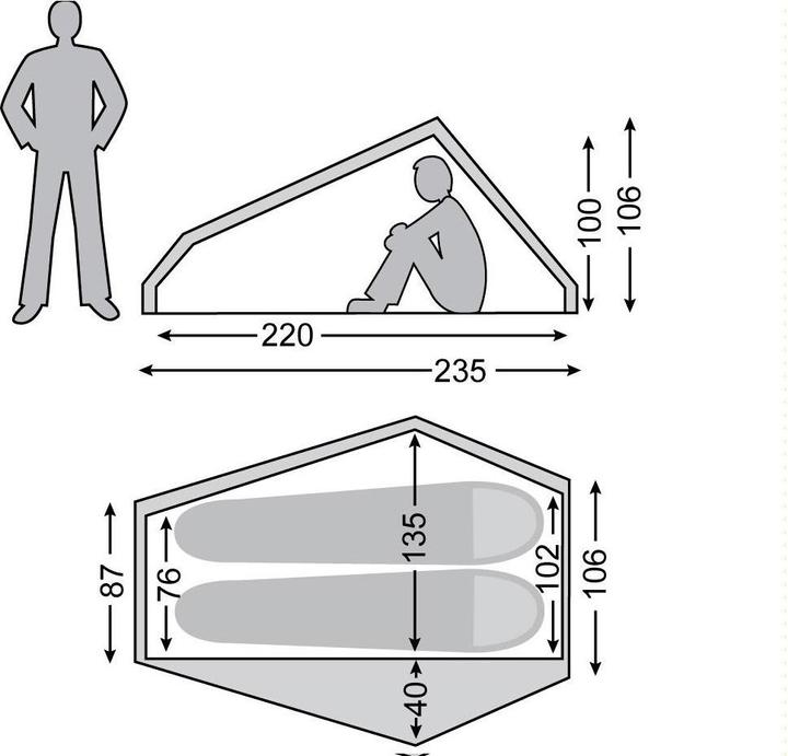 Image du produit Nordisk Tente légère Telemark 2 (Tente tunnel, 0.95 kg, 1 personne)