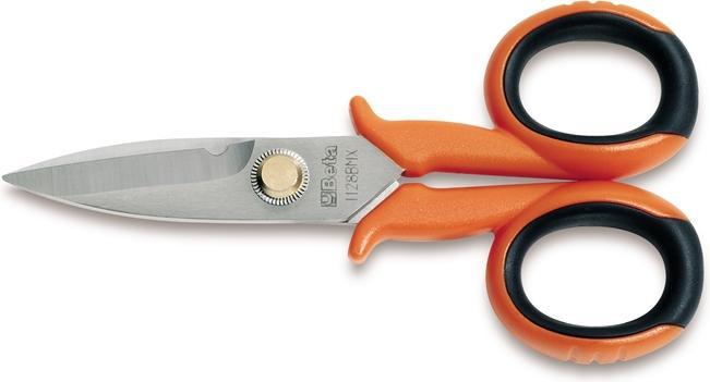 Actual product image BETA 1128BMX Electrician's scissors, straight cutting edges made of stainless steel, with (14.70 cm)