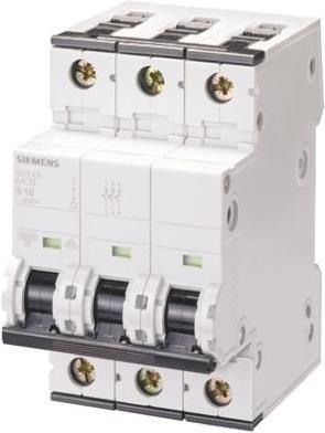 Actual product image Siemens MCB 3 Pole Type D 10kA 6A 400V