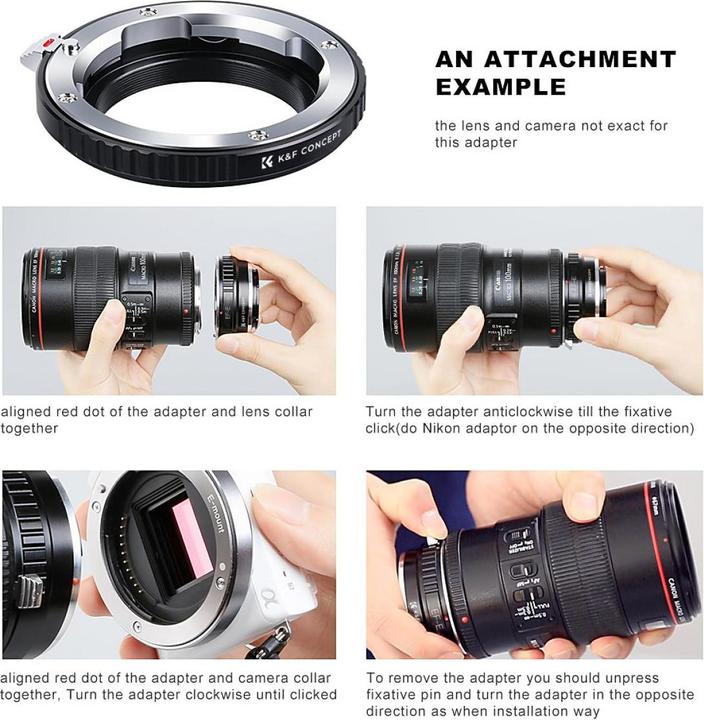 Actual product image K&F Concept High Precision Lens Adapter Mount, LM-M4/3