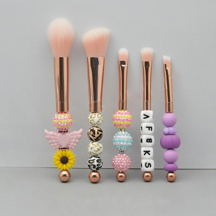 Actual product image König Design Make up brush set 5 pcs make up brushes cosmetic brushes eyeshadow cosmetics new (Foundation)