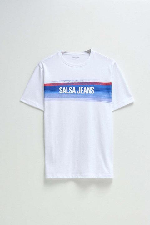 Actual product image Salsa Jeans T-Shirt T-Shirt Chest Print Branding (XL)