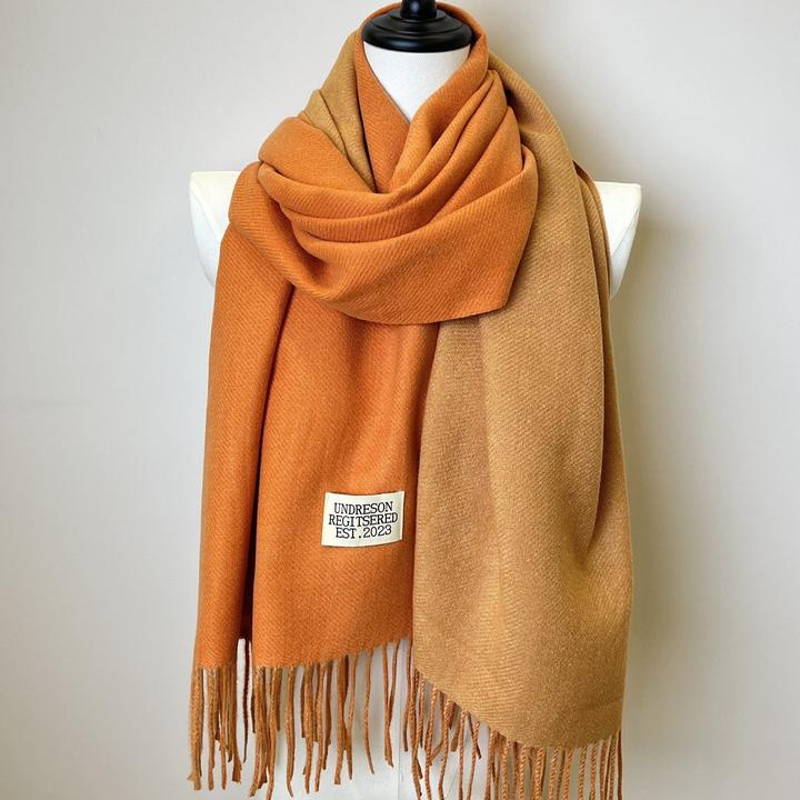 Immagine prodotto Only-Bags.Store Sciarpa bifacciale a due colori Basic Basic Imitazione Cashmere Sciarpa con nappe Autunno Inverno