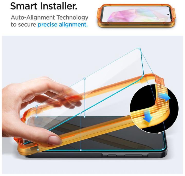 Actual product image Spigen ALM Glas.Tr Sam A35 5G 2szt. szkło hartowane AGL07772 (2 Piece, Samsung Galaxy A35)