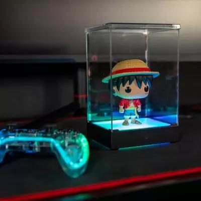 Image du produit Konix Vitrine acrylique avec éclairage LED RGB pour figurines de collection Funko Pop (9 x 9x 14 cm)