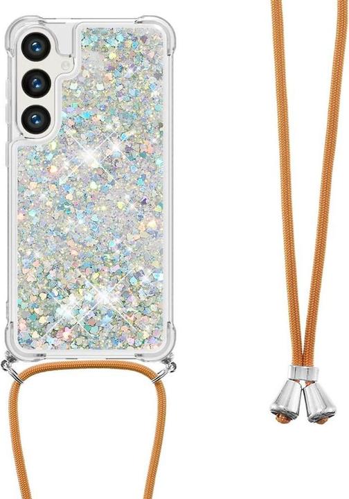 Actual product image Cover-Discount Glitter cover with silver lanyard (Samsung Galaxy S24+)