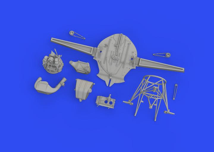 Actual product image Eduard F4F-4 wheel bay PRINT 1/48