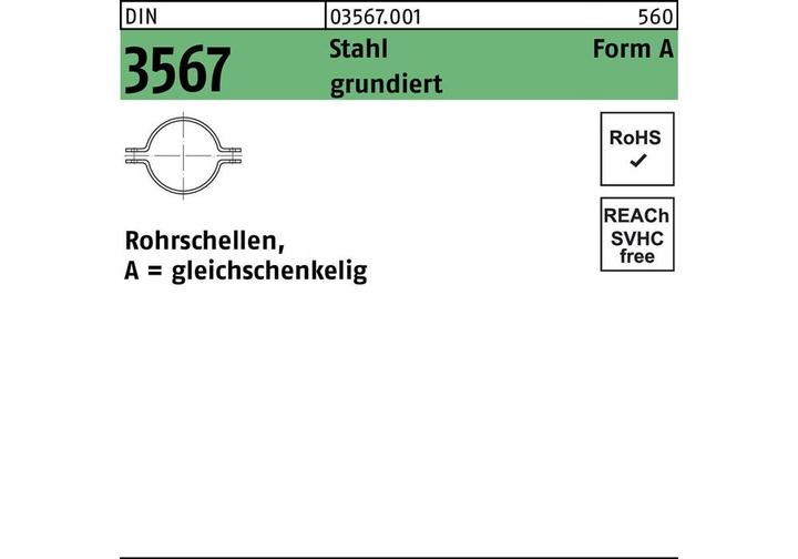 Productafbeelding Pijpklem DIN 3567 gelijkbenig A 27 / NW 20 staal gegrond Pijpklemmen, A = gelijkbenig...