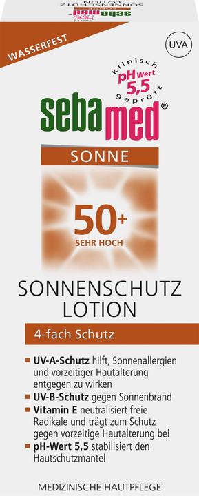 Label énergétique Sebamed Lotion solaire Lsf 50+ (Lotion solaire, SPF 50+, 150 ml)