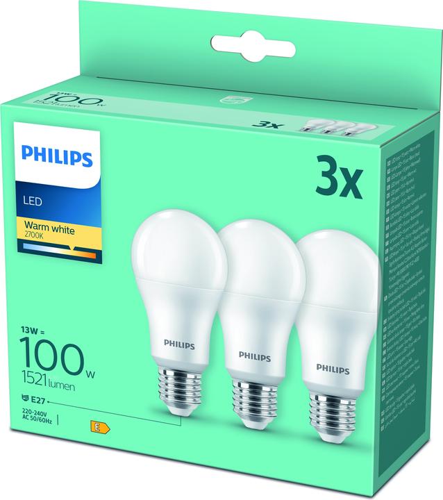 Produktbild Philips LED Lampe (E27, 14 W, 1521 lm, 3 x, E)