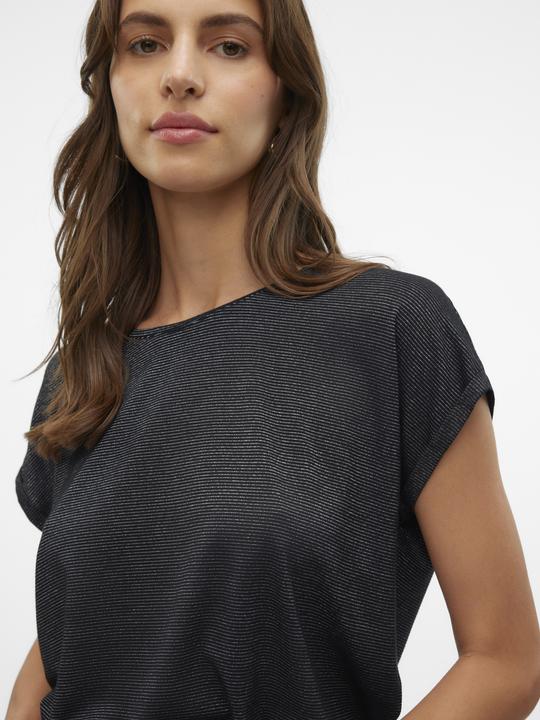 Actual product image Vero Moda Vmlava Glitter Ss Top Stripe Ga (XS)