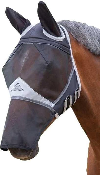 Actual product image Shires Horse fly mask with ears & nose Fine mesh material