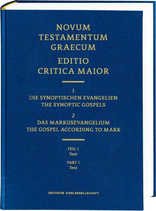Image du produit ECM I/2.1. Évangile de Marc. Texte (Grec, Institut de recherche sur le Nouveau Testament de Münster, Institut de recherche sur le texte du Nouveau Testament, Munster, 2021)