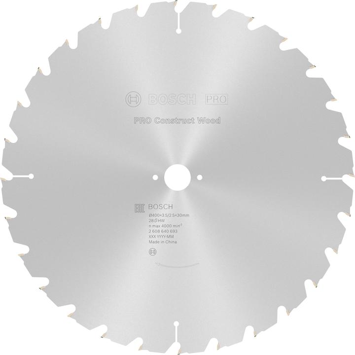 Produktbild Bosch Professional Zubehör PRO Construct Wood Kreissägeblatt, 400 x 3,5 x 30 mm