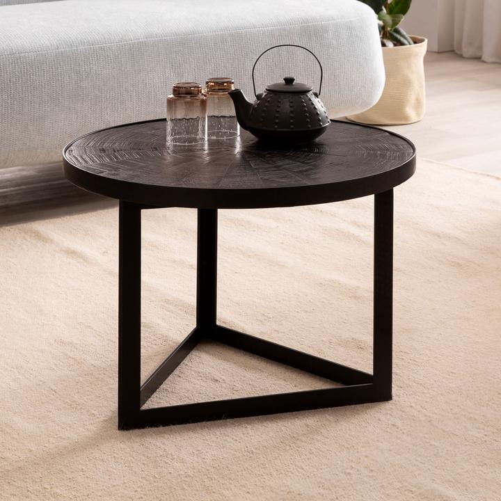 Image du produit FineBuy Table basse FB95741 Métal Noir (58 x 58 x 40 cm)
