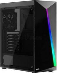 Image du produit AeroCool Boitier Moyen Tour ATX compatible Shard Tempered Glass RGB avec panneau vitré (Noir)