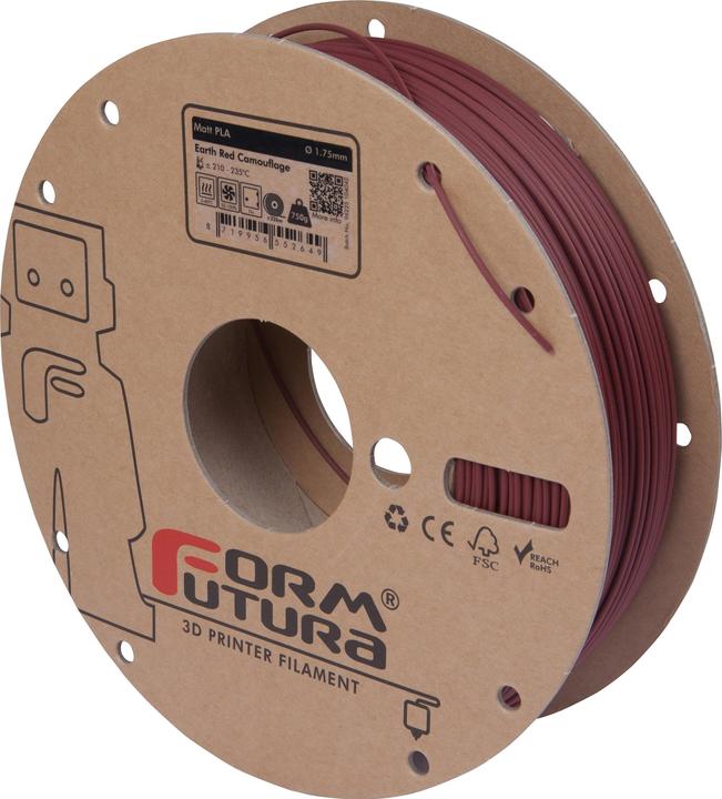 Produktbild Formfutura Filament PLA Matt Rot 1.75mm 750g (PLA, 1.75 mm, 750 g, Rot)