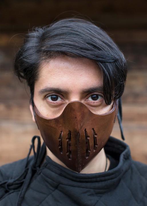 Image du produit Epic Demi-masque en cuir Mempo Marron