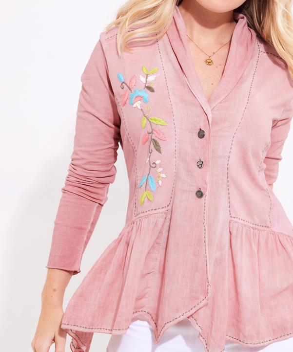 Actual product image Joe Browns Floral Embroidered Jersey Top (40)