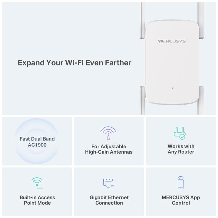 Immagine prodotto Mercusys Ripetitore ME50G Ripetitore ME50G (1300 Mbit/s, 600 Mbit/s)