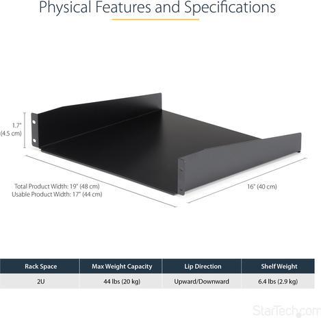 Produktbild StarTech Server Rack Cabinet Shelf