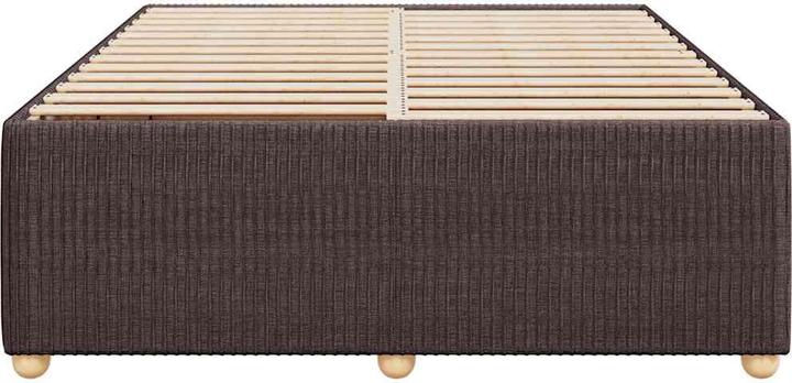 Produktbild VidaXL Bettgestell Polsterbett Bett Doppelbett Dunkelbraun 160x200cm Stoff (160 x 200 cm)