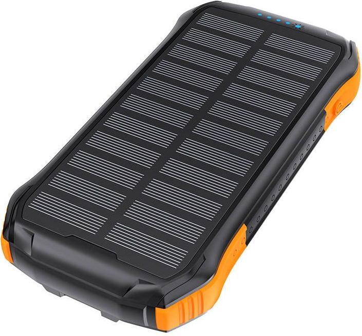 Choetech Solar powerbank with inductive charging 10000mAh Qi 5W orange (B659) (10000 mAh, 10.50 W, 10000 Wh)