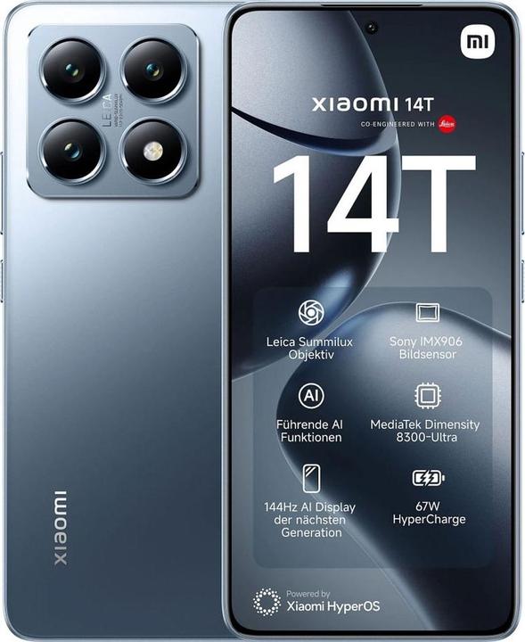 Image du produit Xiaomi 14T (512 Go, Bleu Titan, 6.67", SIM + eSIM, 50 Mpx, 5G)