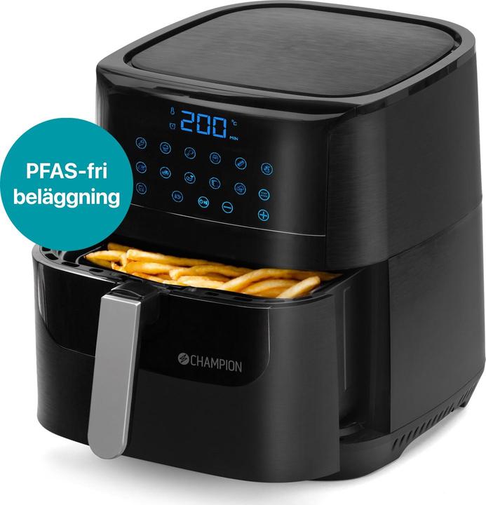 Image du produit Champion Friteuse à air chaud XL céramique 5,5 l 1800 W AF600 noir (Prise UE)
