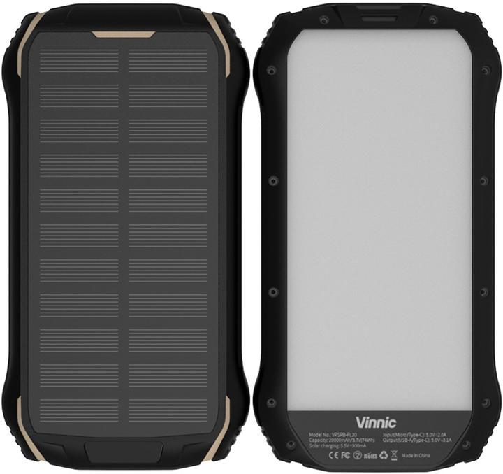 Produktbild Vinnic Solar Charger (20000 mAh, 74 Wh)