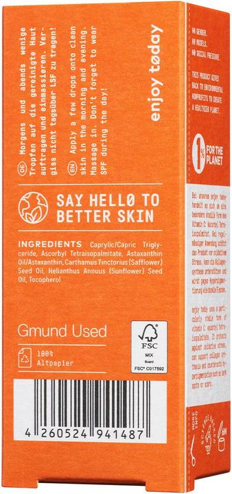 Nährwerte und Zutaten Nø Cosmetics enjoy tøday Vitamin C Serum (20 ml)