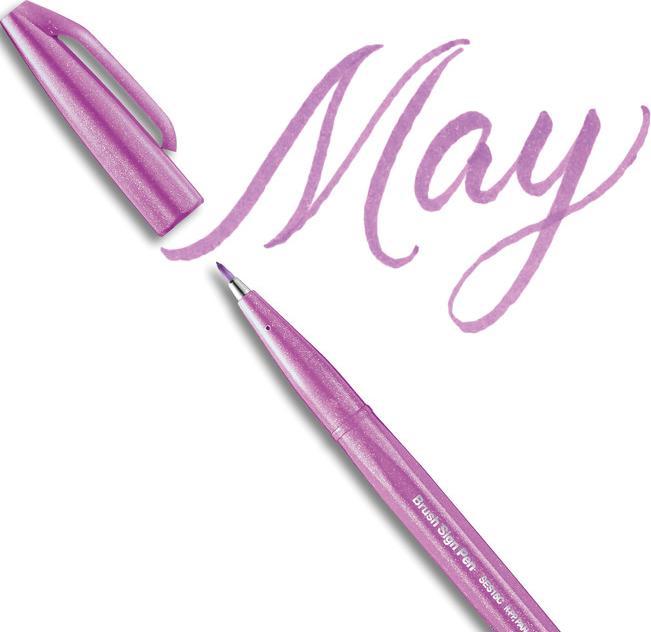 Actual product image Pentel Pinselstift (Mauve, Rose, 1 x)