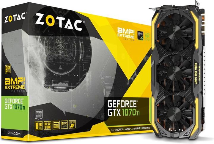 Actual product image Zotac GeForce GTX 1070 Ti AMP Extreme (8 GB)