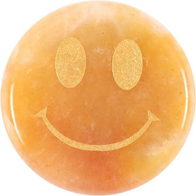 Actual product image Something Different Be Brave Jade Happy Face Decorative Crystal