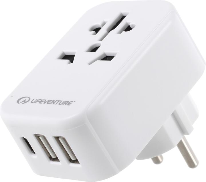 Produktbild Lifeventure World to Europe Travel Adaptor with USB (& USB C)