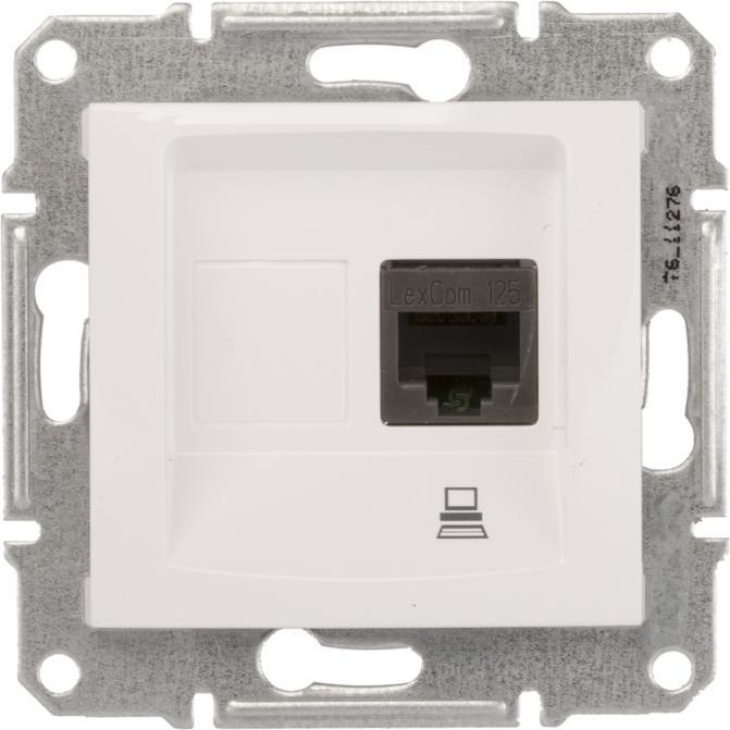 Actual product image Schneider Electric computer socket Sedna single RJ45 cat.5e UTP white (SDN4300121) (CAT5e)