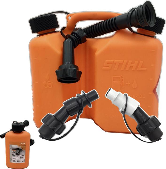Produktbild Stihl Kombi-Kanister 3 / 1,5 mit Einfüllsystem Benzin / Öl Doppelkanister